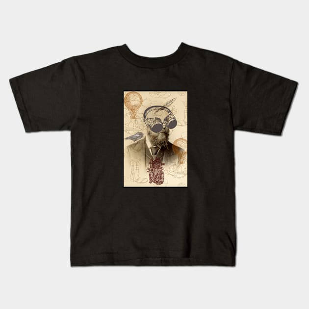 Steampunk Inventor Kids T-Shirt by TorrGeni